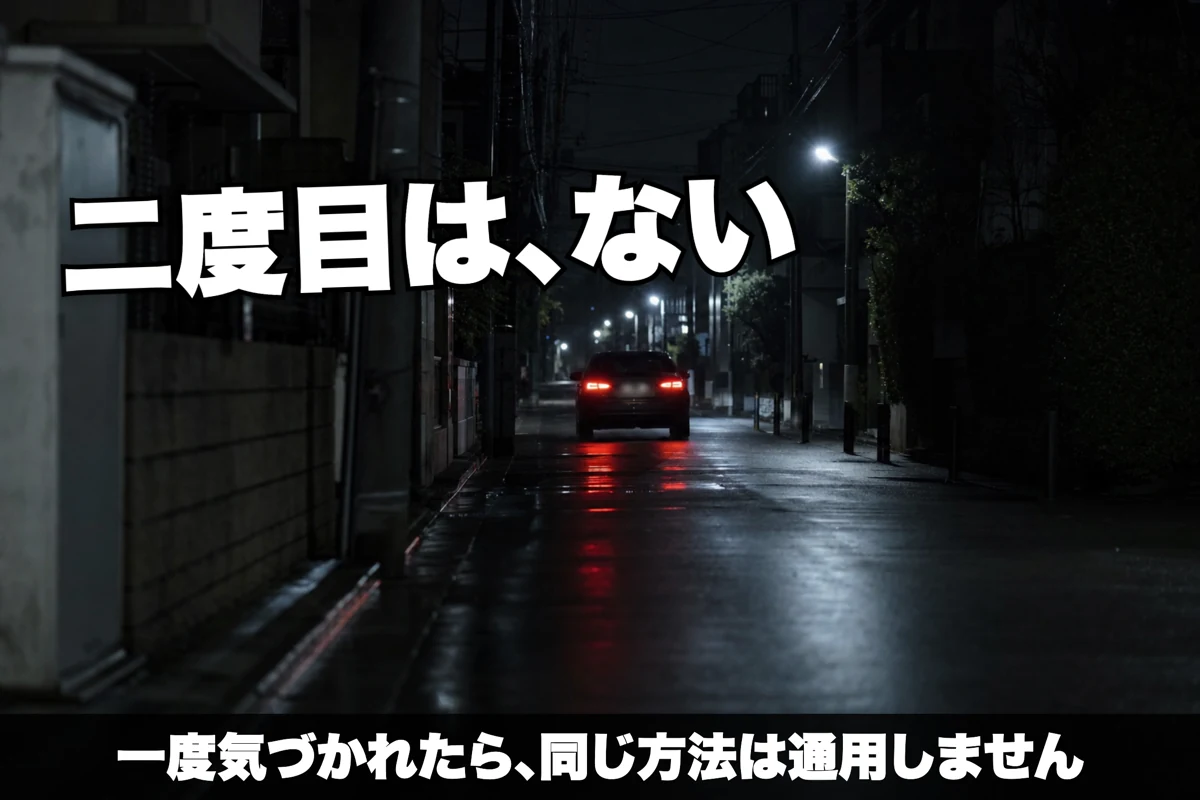 一度気づかれると二度と同じ証拠は取れない